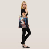 Cavalier King Charles Spaniel in bloemen Tote Bag (Op model)