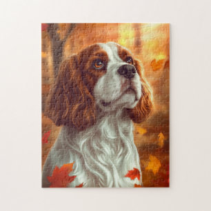 Cavalier King Charles Spaniel in de herfst Legpuzzel