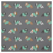 Cavalier King Charles Spaniel in gaswassers Stof (Swatch)