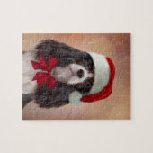 Cavalier King Charles Spaniel in het rode pet van Legpuzzel (Horizontaal)