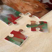 Cavalier King Charles Spaniel in kerstmuts Legpuzzel (Zijkant)
