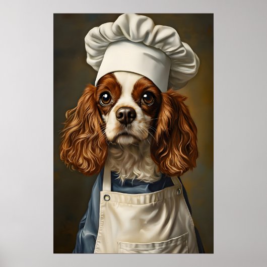 Cavalier King Charles Spaniel In Kooksmuts Poster (Voorkant)