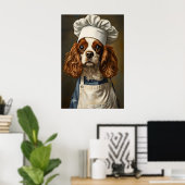 Cavalier King Charles Spaniel In Kooksmuts Poster (Thuiskantoor)