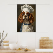 Cavalier King Charles Spaniel In Kooksmuts Poster (Keuken)