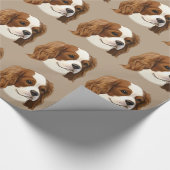 Cavalier King Charles Spaniel in Portret Cadeaupapier (Hoek)