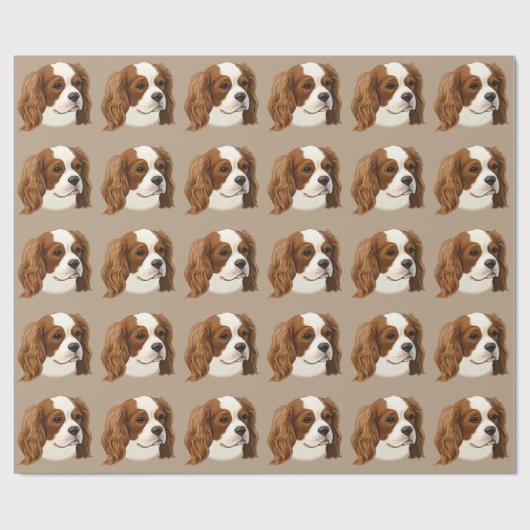 Cavalier King Charles Spaniel in Portret Cadeaupapier (Vlak)