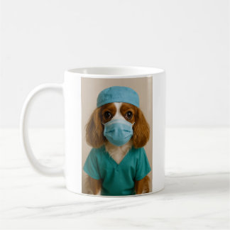 Cavalier King Charles Spaniel in Scrubs Koffiemok