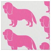 Cavalier King Charles Spaniel in Silhouette Stof (Close Up)