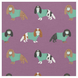 Cavalier King Charles Spaniel in struikgewas Stof