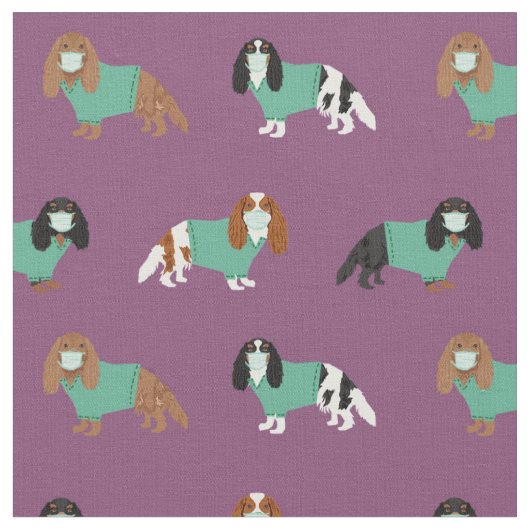 Cavalier King Charles Spaniel in struikgewas Stof (Close Up)