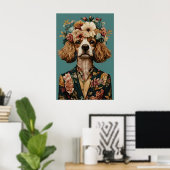 Cavalier King Charles Spaniel In Suit Poster (Thuiskantoor)