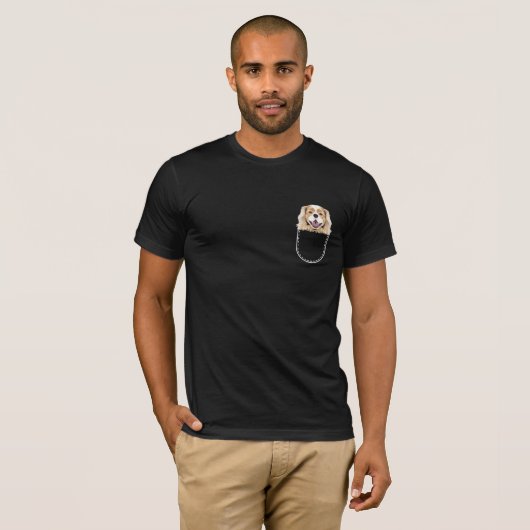 Cavalier King Charles Spaniel In The Breast Pocket T-shirt (Voorkant volledig)