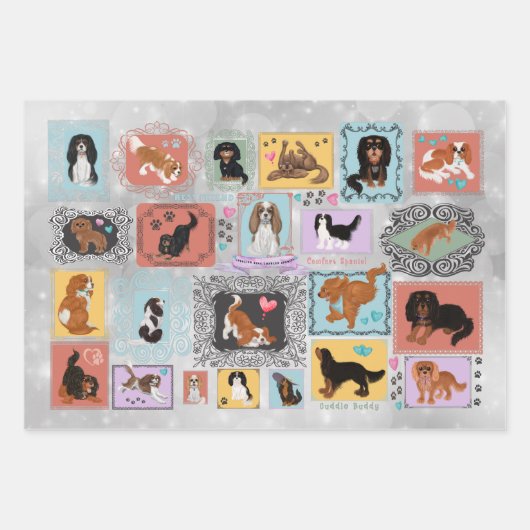 Cavalier King Charles Spaniel Inpakpapier Vel (Voorkant 3)