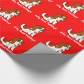 Cavalier King Charles Spaniel Jolly Good Kerstmis Cadeaupapier (Hoek)