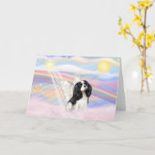 Cavalier King Charles Spaniel Kaart (Gele Bloem)