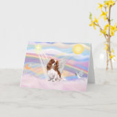 Cavalier King Charles Spaniel Kaart (Gele Bloem)