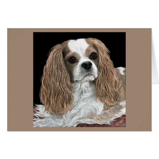 Cavalier King Charles Spaniel Kaart - Bella (Voorkant Horizontaal)