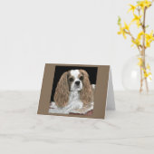 Cavalier King Charles Spaniel Kaart - Bella (Gele Bloem)