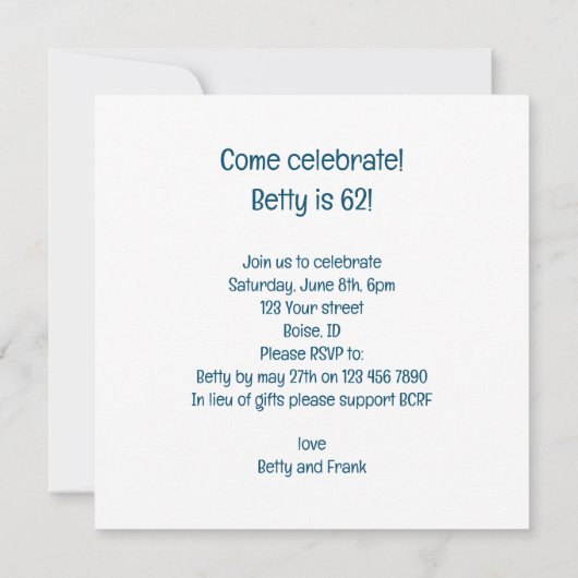 Cavalier King Charles Spaniel kaart, Cavalier Kaart (Achterkant)