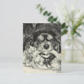 Cavalier King Charles Spaniel Kauwbot Briefkaart (Staand voorkant)