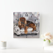 Cavalier King Charles Spaniel - Keesje Vierkante Klok (Huis)