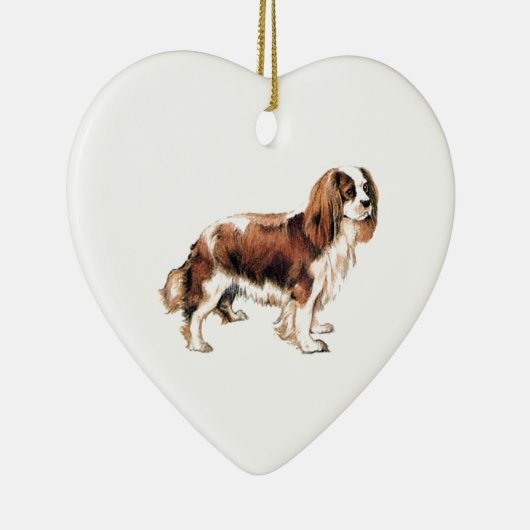 Cavalier King Charles Spaniel Keramisch Ornament (Rechts)