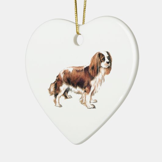 Cavalier King Charles Spaniel Keramisch Ornament (Links)