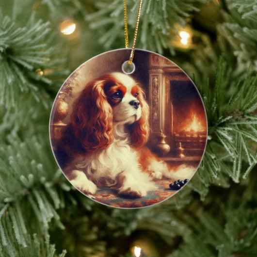 Cavalier King Charles Spaniel Keramisch Ornament (Boom)