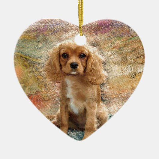 Cavalier King Charles Spaniel Keramisch Ornament (Voorkant)