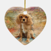 Cavalier King Charles Spaniel Keramisch Ornament (Achterkant)