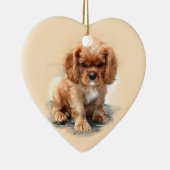 Cavalier King Charles Spaniel Keramisch Ornament (Rechts)