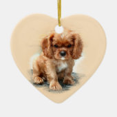 Cavalier King Charles Spaniel Keramisch Ornament (Voorkant)