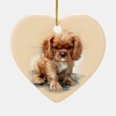 Cavalier King Charles Spaniel Keramisch Ornament (Achterkant)