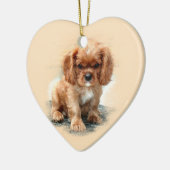 Cavalier King Charles Spaniel Keramisch Ornament (Links)