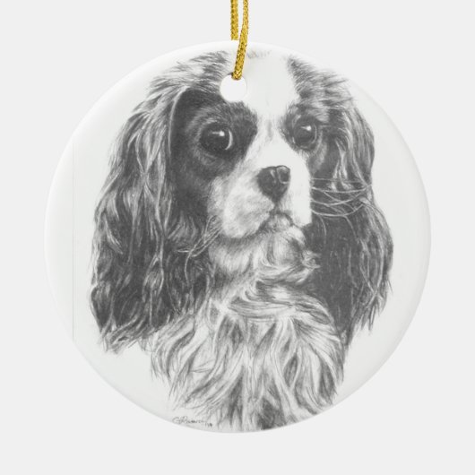 Cavalier King Charles Spaniel Keramisch Ornament (Voorkant)