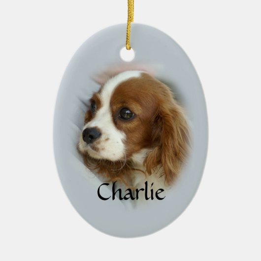 Cavalier King Charles Spaniel Keramisch Ornament (Voorkant)