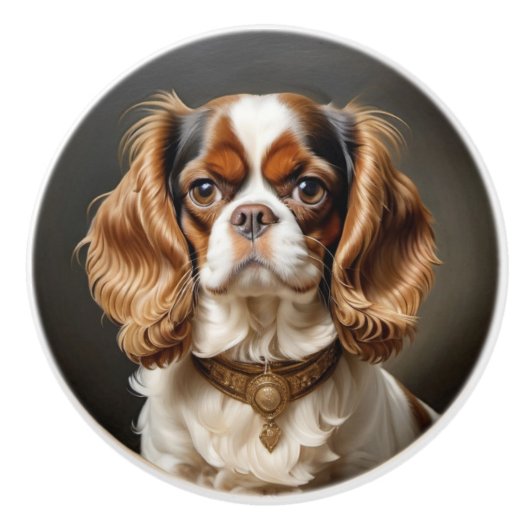 Cavalier King Charles Spaniel Keramische Knop (Voorkant)