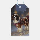 Cavalier King Charles Spaniel Kerst Festiviteit Cadeaulabel (Achterkant)