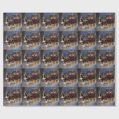 Cavalier King Charles Spaniel Kerst Festiviteit Cadeaupapier (Vlak)