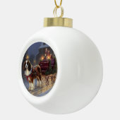 Cavalier King Charles Spaniel Kerst Festiviteit Keramische Bal Ornament (Rechts)