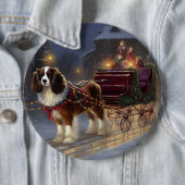Cavalier King Charles Spaniel Kerst Festiviteit Ronde Button 6,0 Cm (In situ)
