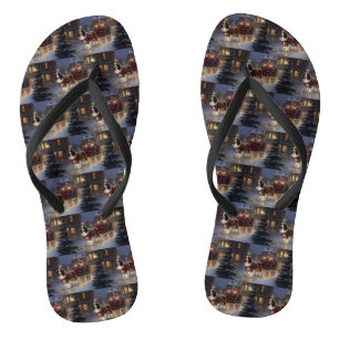 Cavalier King Charles Spaniel Kerst Festiviteit Teenslippers