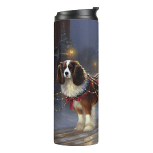 Cavalier King Charles Spaniel Kerst Festiviteit  Thermosbeker