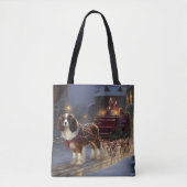 Cavalier King Charles Spaniel Kerst Festiviteit Tote Bag (Voorkant)
