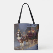Cavalier King Charles Spaniel Kerst Festiviteit Tote Bag (Achterkant)