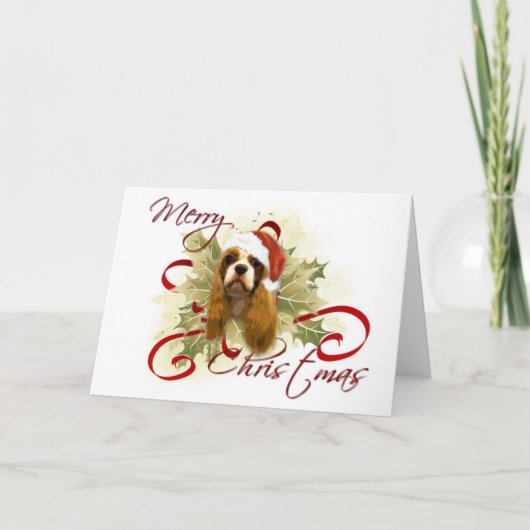 Cavalier King Charles Spaniel Kerst Kaarten (Voorkant)
