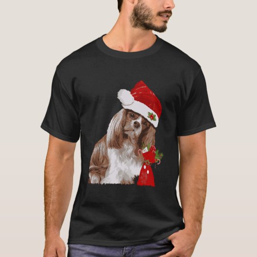 Cavalier King Charles Spaniel Kerst Shirt Sant (Voorkant)