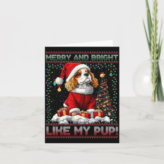 Cavalier King Charles Spaniel Kerstboom Decoratie Bedankkaart (Voorkant)