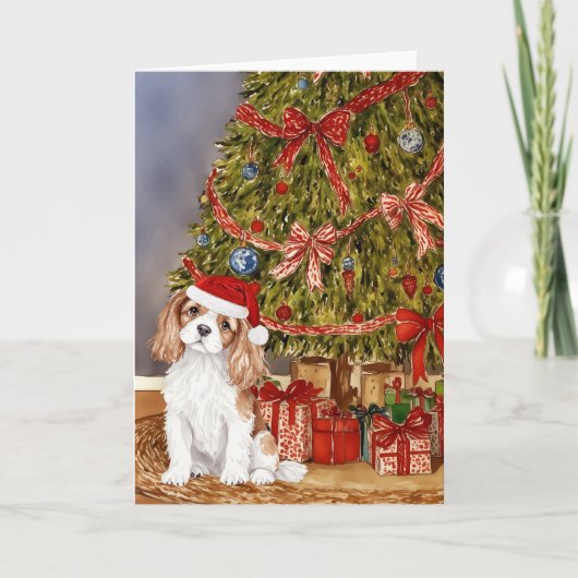 Cavalier King Charles Spaniel kerstboom Kaart (Voorkant)