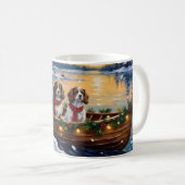 Cavalier King Charles Spaniel Kerstboot Koffiemok (Voorkant rechts)